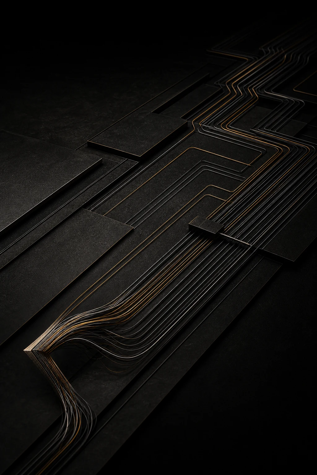 A continuous system evolving from a focused bundle into production-scale architecture