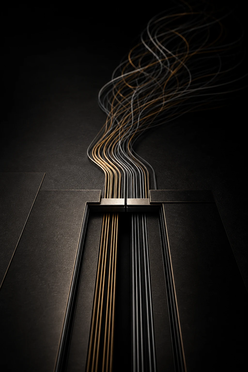 Complex filaments resolving into two precise channels at an open threshold