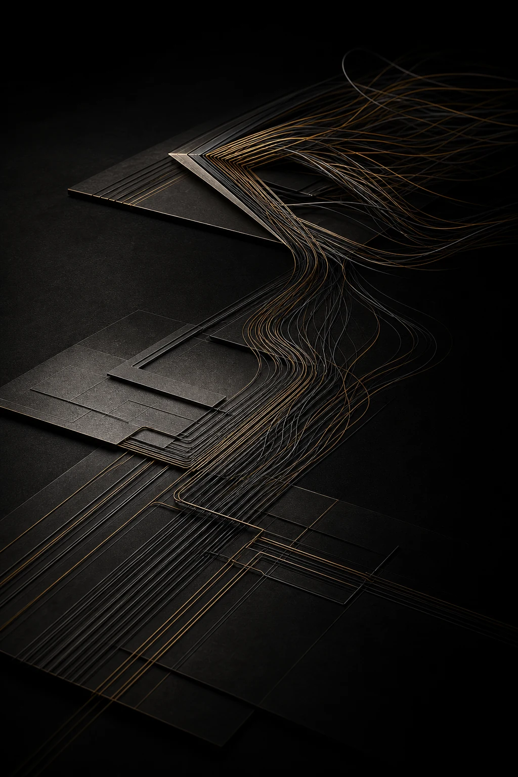 One filament system moving through three integrated production zones
